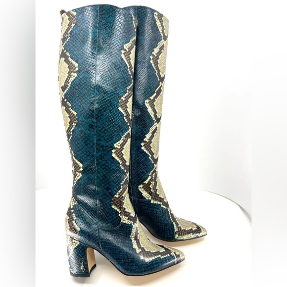 Sam Edelman Hai Women's Blue Snakeskin boots - Picture 11 of 15